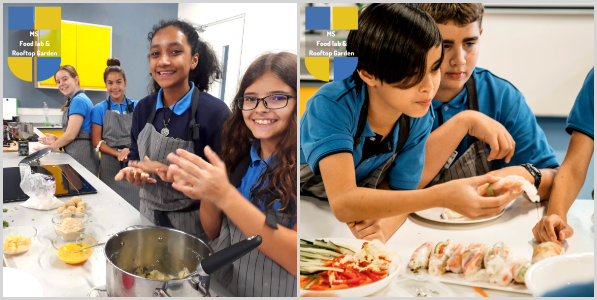 Middle School Food technology class members