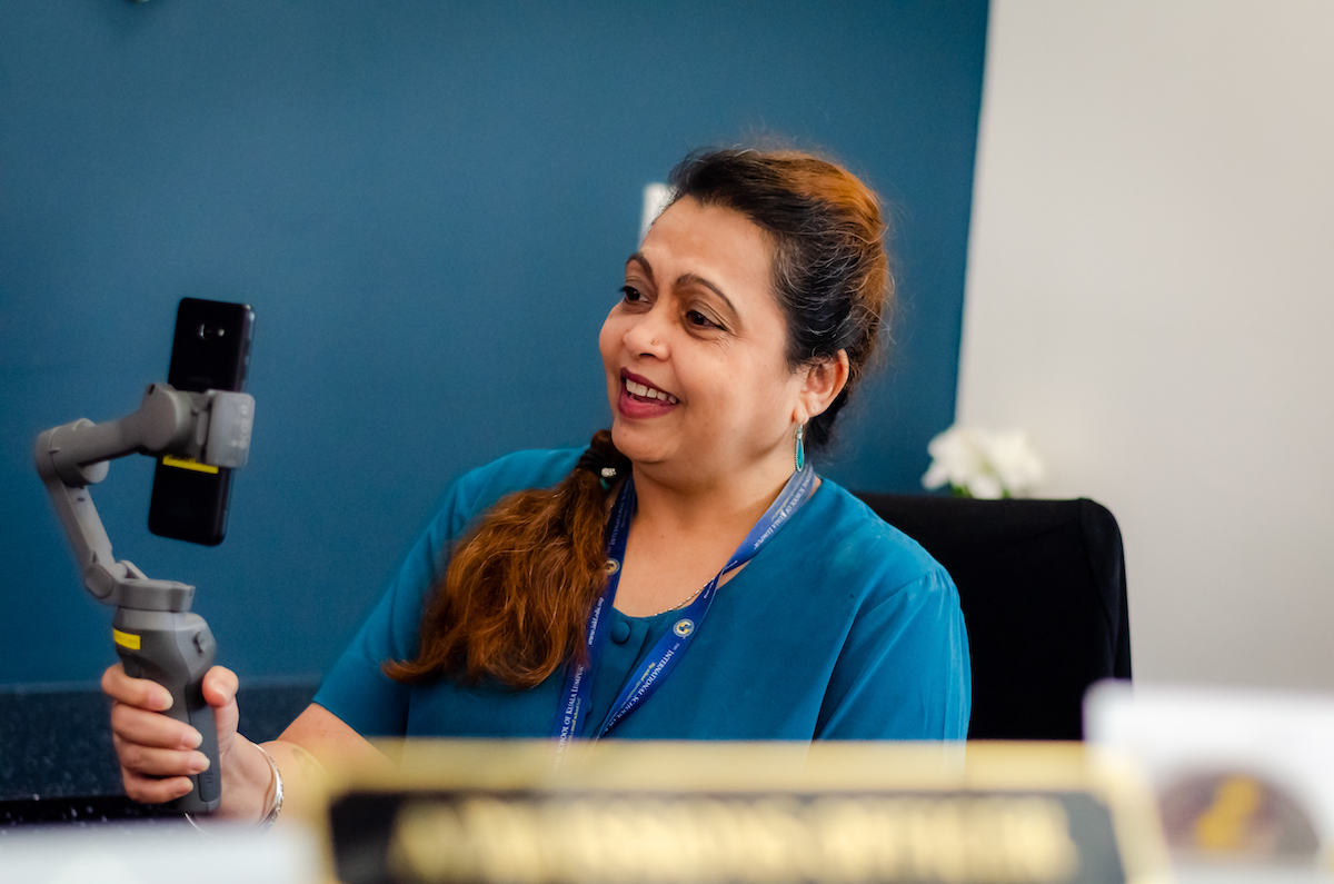 Admission team doing virtual tour