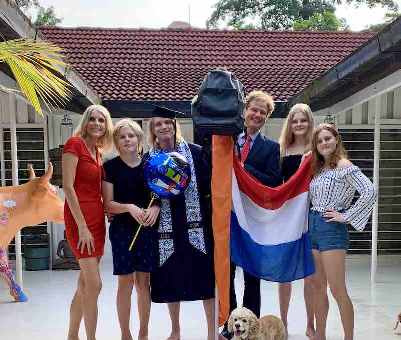 Celebrating Julian's graduation