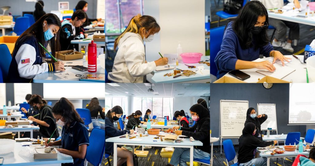 IASAS Art Students on action