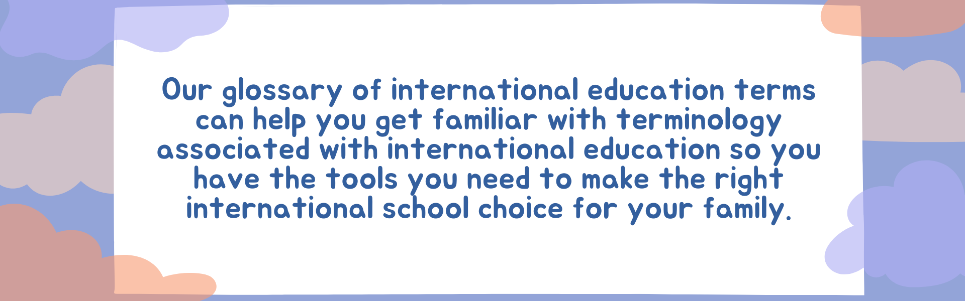 international education glossary/glossary of international terms