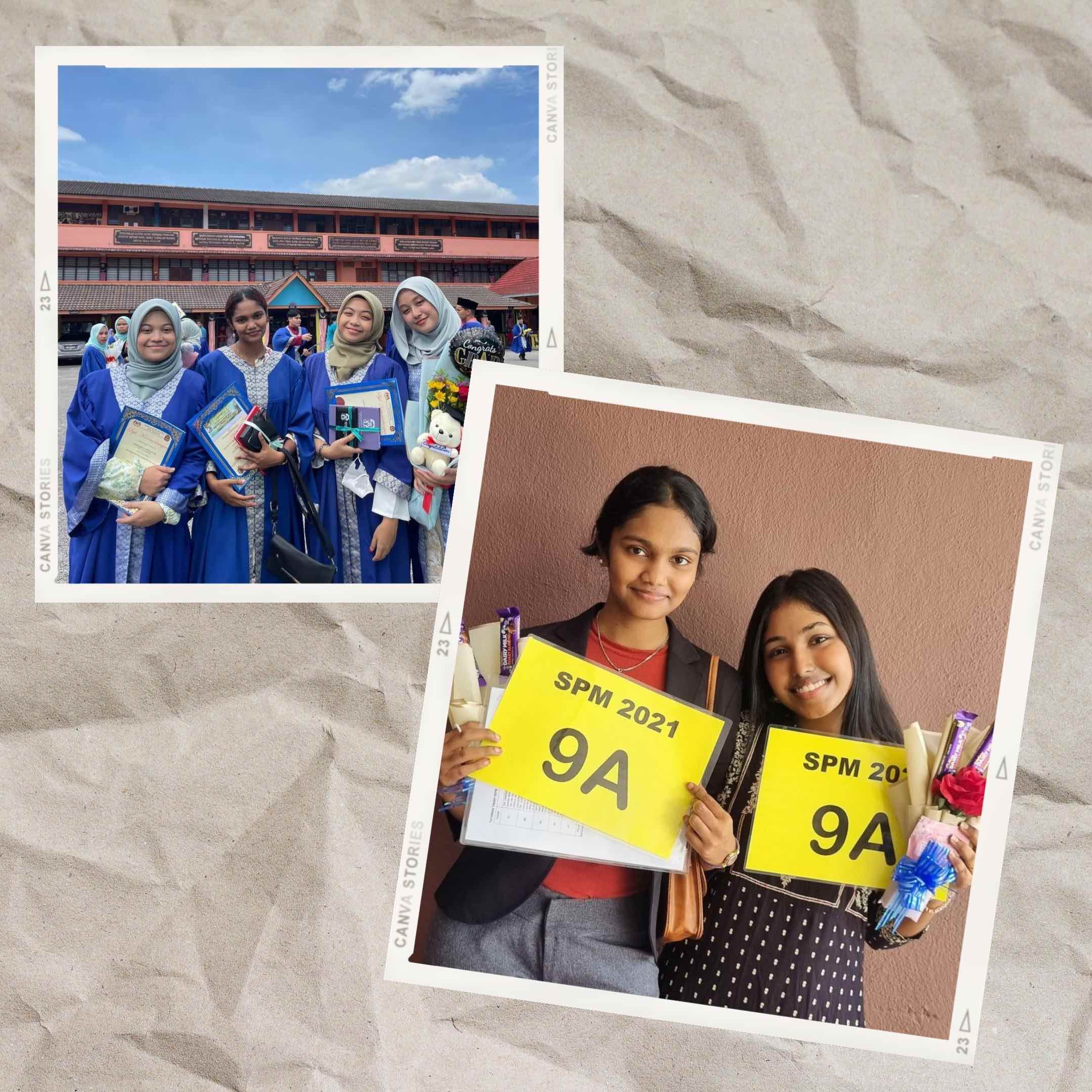 Rhenu A with her school mates