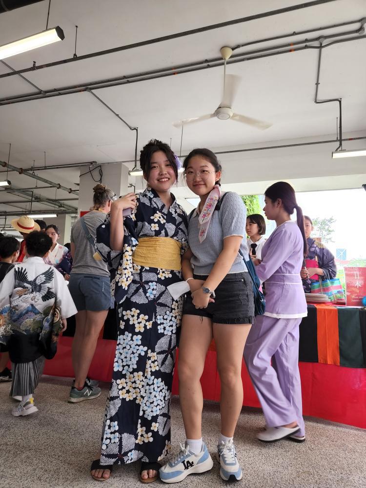 May wearing a kimono during the iFest